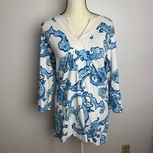 J MCLAUGHLIN Catalina Tunic Blue Print